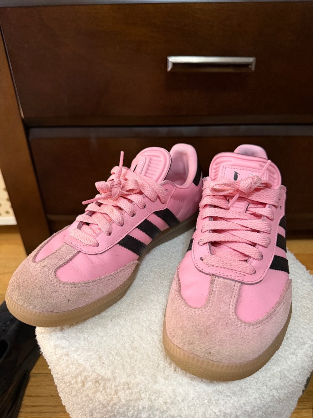 Adidas Samba Messi Pink Black Sneakers Size 5